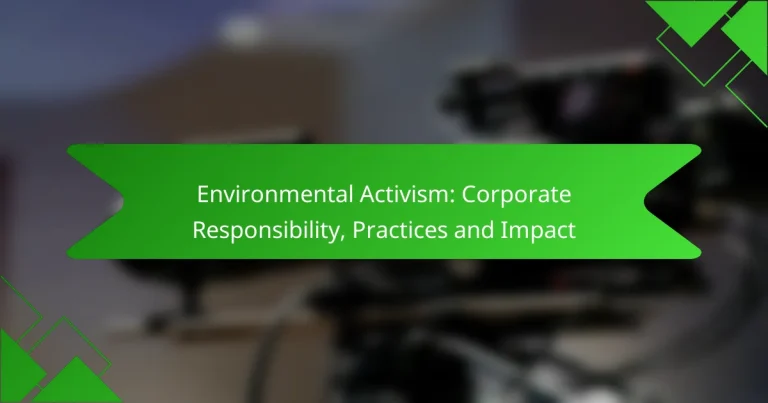 Environmental Activism: Corporate Responsibility, Practices and Impact