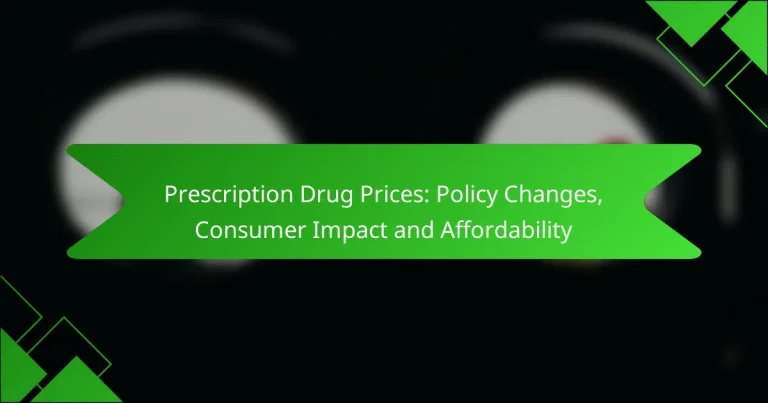 Prescription Drug Prices: Policy Changes, Consumer Impact and Affordability